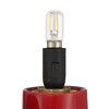 360 Lighting Fondant 11 1/2" High Velvet Red Accent Lamp Set of 2 - 4 of 4