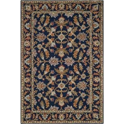 Blossom BLM219 Hand Tufted Area Rug - Navy - 4'x6' - Safavieh