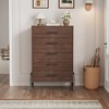 5 Dresser for Bedroom, 50.5" Tall Drawer with Large Storage Space, Freestanding Wooden Closet Storage Dresser Chest for Bedroom - 2 of 4