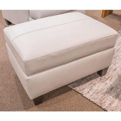 Signature Design by Ashley Contemporary Genoa Ottoman Leather Coconut