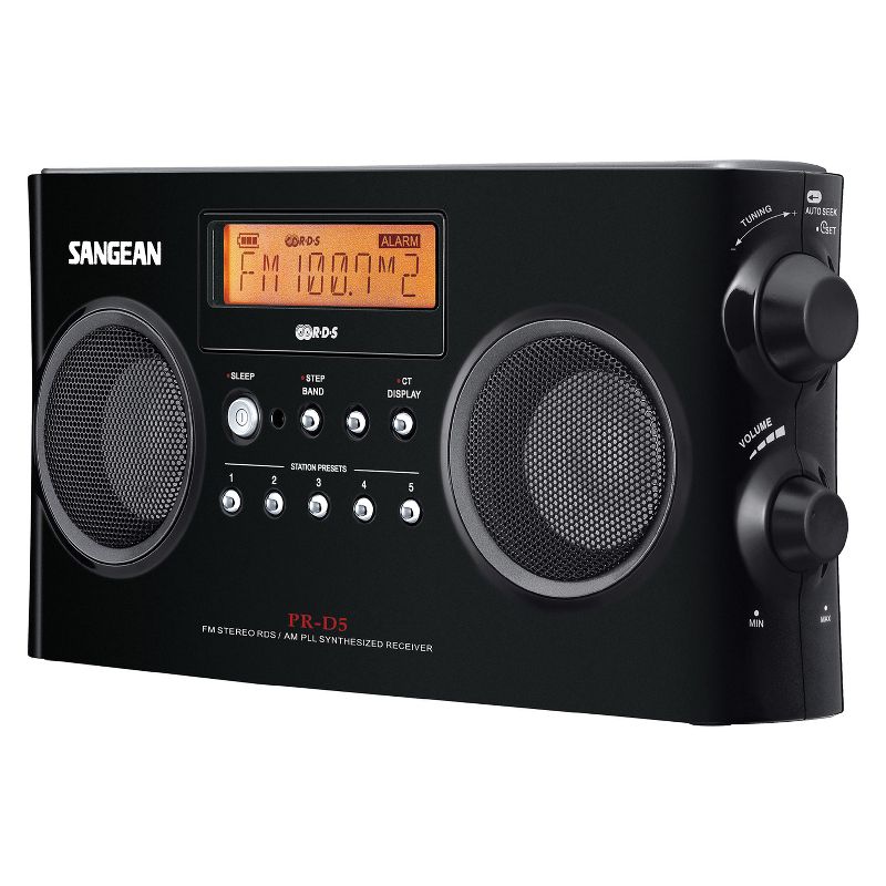 Sangean® PR-D5 FM-Stereo/AM Portable Digital-Tuning Radio, 1 of 6
