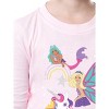 Barbie Girls' Magical Mermaid Fairy Unicorn Sparkle 2 Piece Sleep Pajama Set Pink - 2 of 4