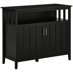 Sideboard Buffet Cabinet, Kitchen Cabinet, Coffee Bar Cabinet with 2 Doors and Adjustable Shelves for Entryway Living Room, Black - 1 of 1