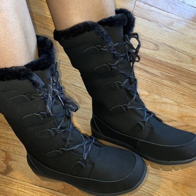 Women's Carla Tall Winter Boots - Universal Thread™ Jet Black 5 : Target
