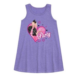 JoJo Siwa Life's a Party Graphic Sleeveless Aline Dress - Purple - 3T - 1 of 2