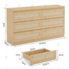 6 Drawer Dresser with Charging Station & Led Lights, Large Wood Chest of Drawers, Compact Bedroom Dresser - 2 of 4
