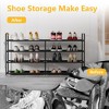 SUGIFT 4-Tier Shoe Rack Shoe Organizer with Shelves for Closet Entryway, Black - 4 of 4