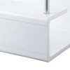 Royal Hampton 24 Inch Square Accent End Table, Glass Top, Open Shelf, White, Chrome - 4 of 4