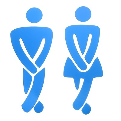 Unique Bargains Self-Adhesive Decor Office Business Men Women Restroom Signs 1 Set