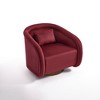 NicBex 360-degree Swivel Accent Chair with Teddy Upholstery,Pumpkin-Shaped Swivel Chairs,Sofa Chair for Bedroom,Reading Room - 4 of 4