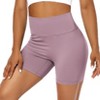 Biker Shorts Women 6" Tummy Control Workout Shorts Women with Pockets High Waisted Yoga Running Gym Spandex Compression - 3 of 4