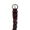 CTM Women's Leather Braided Skinny Casual Belt - 3 of 4