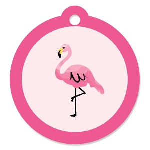 Big Dot of Happiness Pink Flamingo - Tropical Summer Favor Gift Tags (Set of 20) - 1 of 4