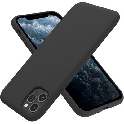 BONGEEK Compatible with iPhone 11 Pro Max Case,Ultra Slim Fit iPhone Case Liquid Silicone Gel Cover with Full Body Protection Anti-Scratch (Black)