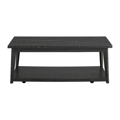 Rory Black Rubberwood Transitional 3-Piece Occasional Table Set