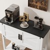 Coffee Bar Cabinet with Doors, Buffet Cabinet with 2 Storage Cabinet Open Shelf, Wood Console Table, Entryway Table for Kitchen, Living Room, Hallway - 4 of 4