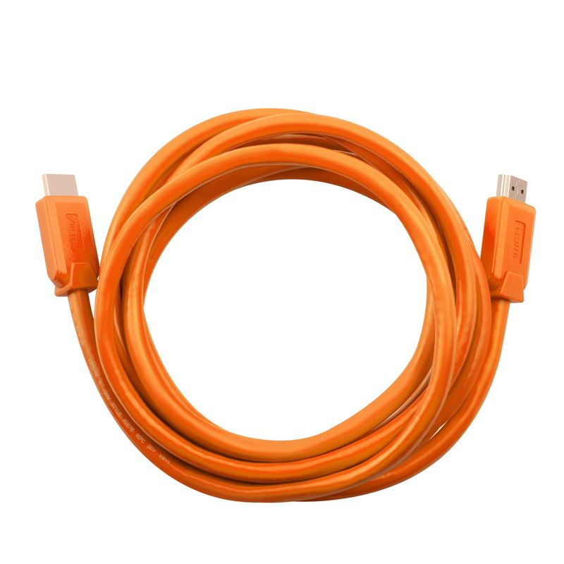 Insten - 2 Pack HDMI Male to Male Cable, 2.1 Version, 8K 60Hz, 48Gbps, PVC Cable, Gold Connectors, 10ft , Orange, 5 of 6