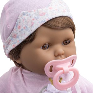 JC Toys Berenguer Boutique Baby Doll Gift Set Open/Close Eyes in Pink Window Box - Brown Hair Hispanic - 1 of 3