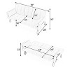 70-Inch Foldable Sofa with Adjustable Back, Convertible Sofa with Cup Holder and Side Storage, Cotton Sleeper Sofa with Wood Frame-Coolbibila - 4 of 4