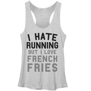 Women's CHIN UP I Love French Fries Racerback Tank Top - 1 of 3