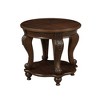 GDFStudio Carla Vintage Round End Table with Lower Shelf - 2 of 4
