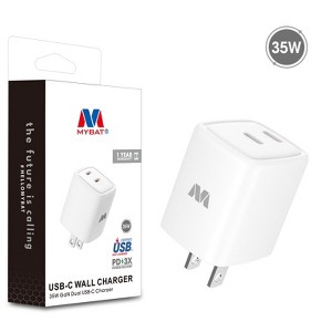 MyBat 35W GaN Dual USB-C Charger - White - 1 of 1
