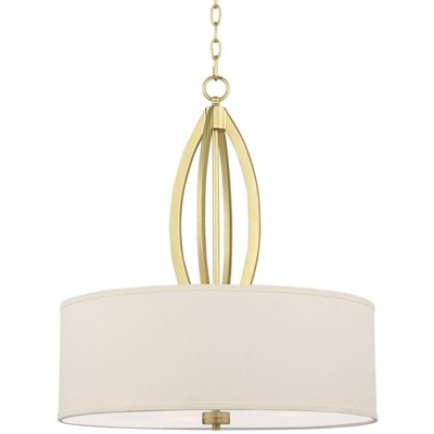 Possini Euro Design Anora 22" Wide Soft Gold 3-Light Pendant