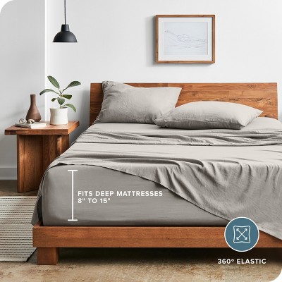 Twin XL Fog Sandwashed Microfiber Deep Pocket Sheet Set