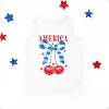 The Juniper Shop Coquette America Cherries Toddler Tank - 5/6T - White - 2 of 4