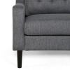 Modern Loveseat Sofa, Upholstered Sofa Chair, Charcoal Sofa Couch, Couches for Living Room, Living Room Furniture -Christopher Knight Home - 4 of 4