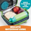 Bentology Insulated Lunch Box w Snack Pocket & Water Bottle Holder - Boys or Kids Lunchbox Tote Keeps Food Hotter or Colder Longer - Reusable Bag Fits - 2 of 3