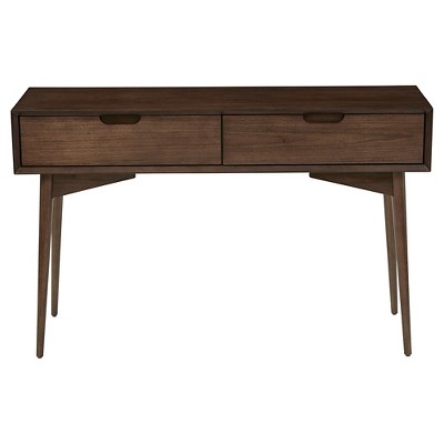 Copenhagen Mid-Century Modern Walnut Console Table with Storage