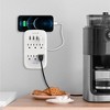 Fosmon 6-Outlet 1225J Surge Protector with 4 USB Ports, [ETL Listed] Wall Multi Plug Outlet Extender with 5V/4.2A USB Ports and Top Phone Holder - 2 of 4