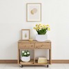 Wooakway 11" Dia Outdoor Indoor Ceramic Planter Pot Decorative Planter with Drainage Hole Patio Flower Pot - 3 of 4
