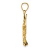 Black Bow Jewelry 14k Yellow Gold Diamond Cut Hummingbird Pendant - 2 of 4