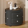 NicBex Modern Faux Leather Nightstand End Table with 2 Drawers for Bedroom and Living Room - image 2 of 4