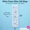 Big Dot of Happiness Blue Snowflakes Wine Gift Bags, Winter Wonderland Christmas Hostess Thank You Wine Bottle Gift Wrap, Holiday Paper Bags - 12 ct - 4 of 4