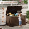 Gallon Outdoor Storage Box Waterproof, Lockable Resin Deck Box, Patio Deck Storage Box For Package Delivery, Square Deck Box Small Container - 4 of 4