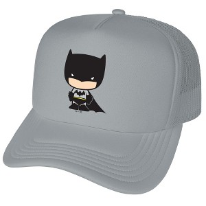 Batman Cute Chibi Character Foam Trucker Cap Grey - 1 of 4