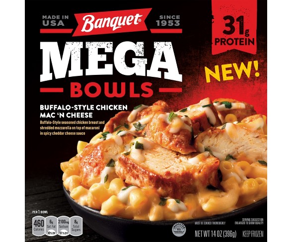 Banquet Buffalo Mac N Cheese Frozen Mega Bowl - 14oz