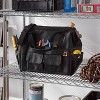 15" 35 Pocket Heavy Duty Tool Bag - Brightroom™: Utility Storage, Black, Zipper Closure, 23L Capacity - 2 of 3