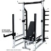 York Barbell STS Multi Function Rack White with Pull Up Bar Double Bar Holders Safety Spot Arms and Weight Storage - 2 of 2