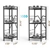 Hooure Space-Saving 3-Tier Narrow Shelf (Expandable, Metal, Free-Standing Corner Rack) - 2 of 4