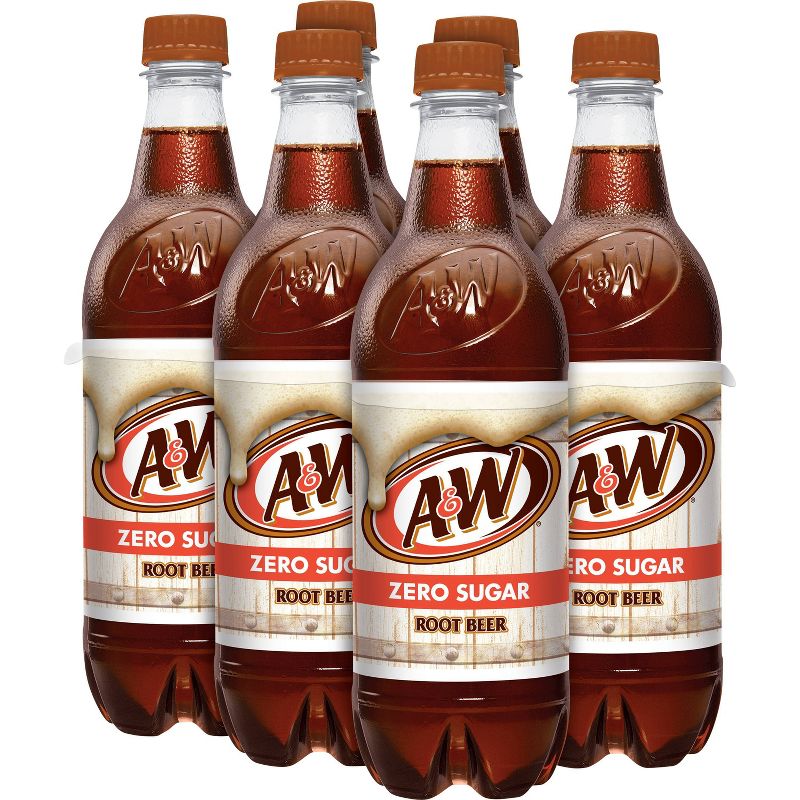 A&#38;W Root Beer Zero Sugar Soda Bottles - 6pk/16.9 fl oz, 5 of 10