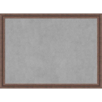 Distressed Rustic Brown Wood Framed Magnetic Board 30 x 22 in