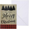 Sustainable Greetings 48 Pack Merry Christmas Cards with Envelopes 4x6 Inch, Festive Holiday Greeting Card for Xmas, 6 Red Plaid Designs - 2 of 4
