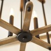 Quorum Lighting Silva 3 - Light Chandelier in  Noir/Weathered Oak - 3 of 4
