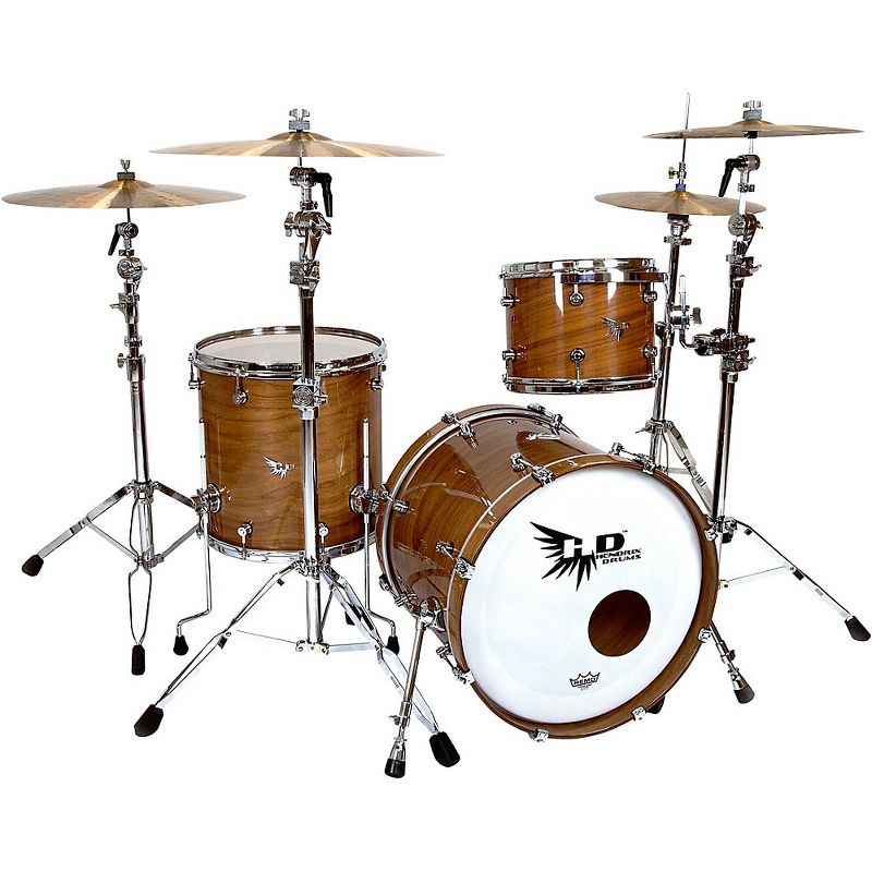 Hendrix Drums Perfect Ply Series Walnut 3-Piece Shell Pack, Fusion Sizes, 1 of 3