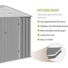 Outdoor Metal Storage Shed Steel Utility Tool House With Lockable Doors & Windows - 4 of 4