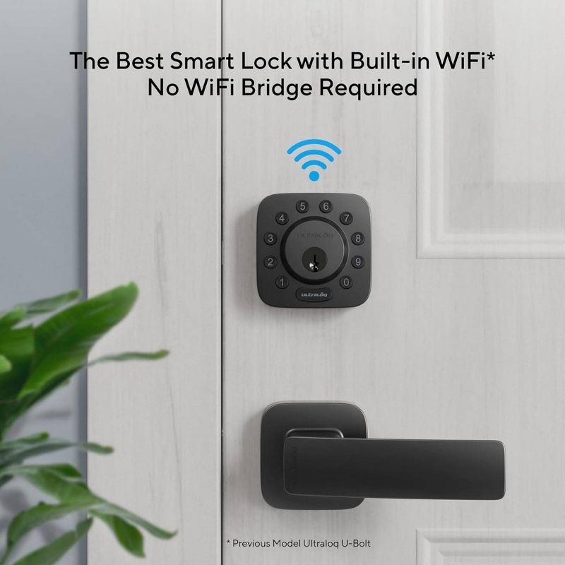 ULTRALOQ U-Bolt 5 in 1 Bluetooth Enabled and Keypad Smart Deadbolt Door Lock with Wi-Fi Built-in Black, 4 of 10